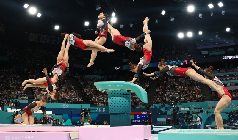 예선 4위→결선 7위 여서정, 결선 두 시간 전 어깨 탈구 있었다 [2024 파리]                                