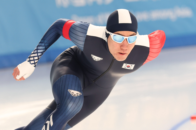 빙속 차민규, 후반 질주로 1000m 은메달 걸었다 [하얼빈 AG]                                