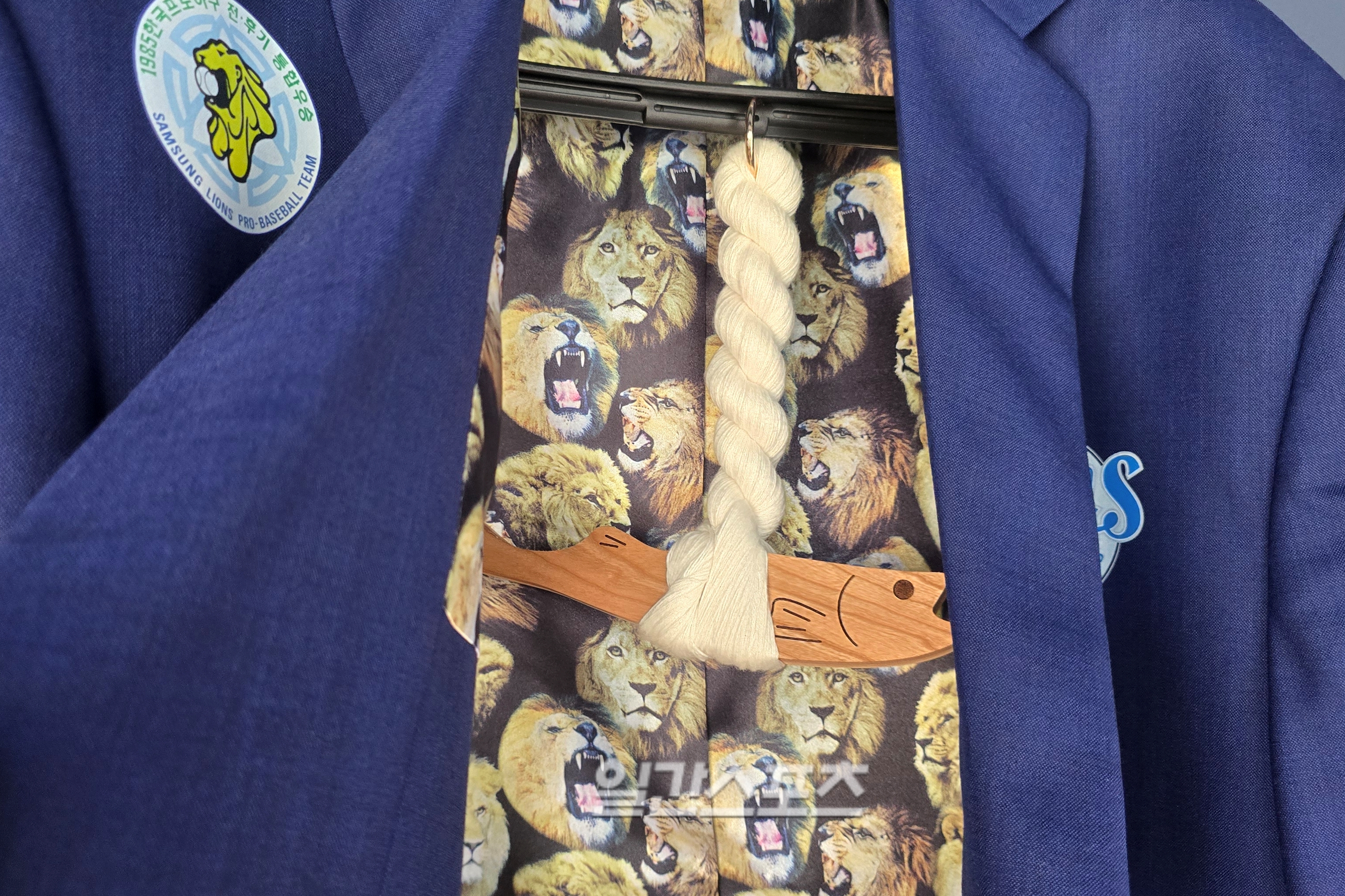 삼성 더그아웃 굴비 장식 관련 보도 이미지