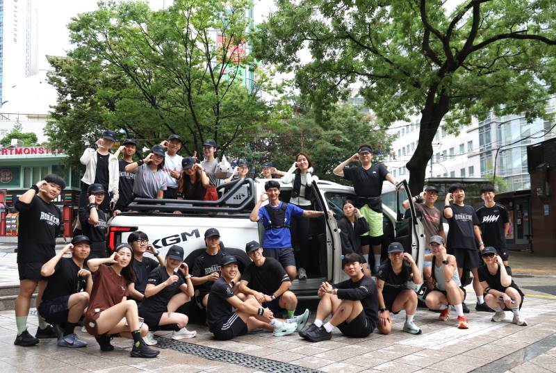 [포토] KGM 크루 연합 런, 무쏘 EV와 함께