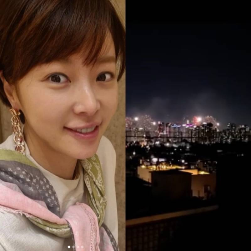 자택 옥상서 불꽃축제 즐긴 황정음의 유쾌한 일상
