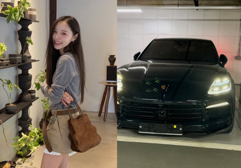 이솔이 포르쉐 접촉사고…'번호판만 떨어져'